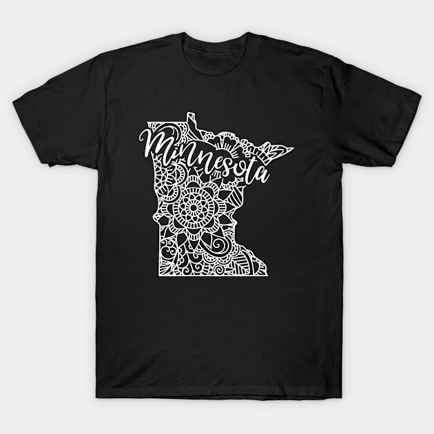 Minnesota USA Mandala Art Gift T-Shirt by JKFDesigns